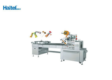 Servo Motor Lollipop Candy Horizontal Flow Pack Machine Film Saving